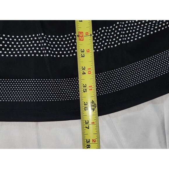 Michael Kors Womens Black & White Striped Polka Dot Dress Size Medium - Picture 7 of 7